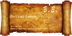 Bellay Emese névjegykártya